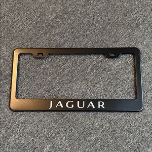 Jaguar Black Metal License Plate Frame